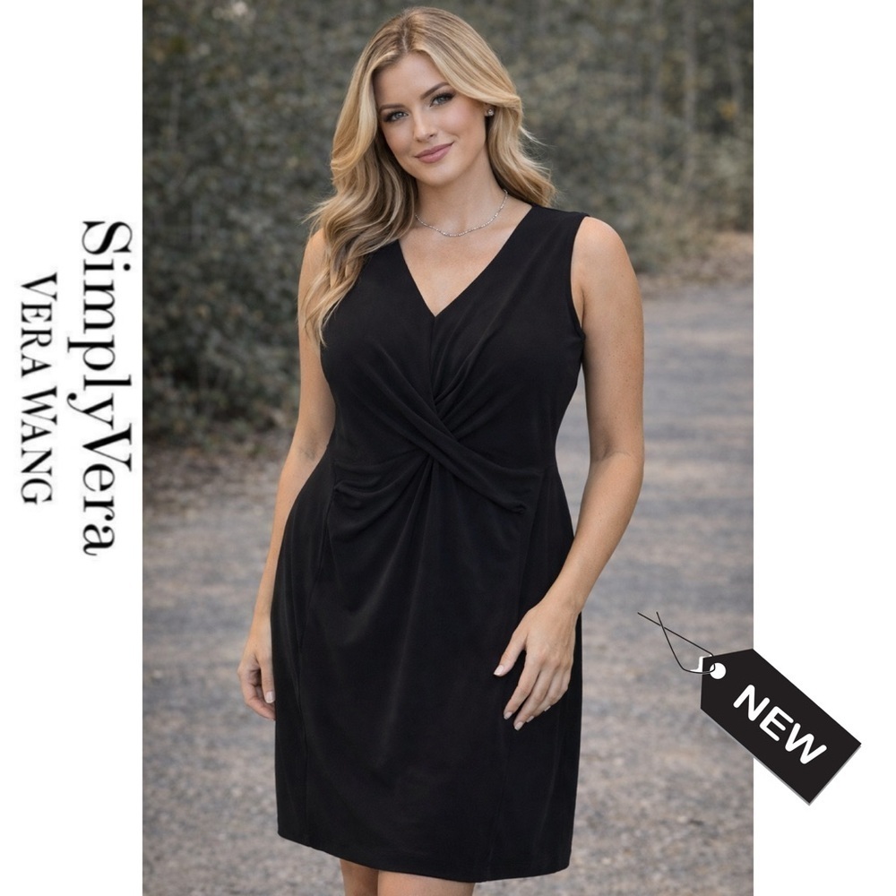 NWT Simply Vera Vera Wang Dress, Size Small Pure Night (Black)